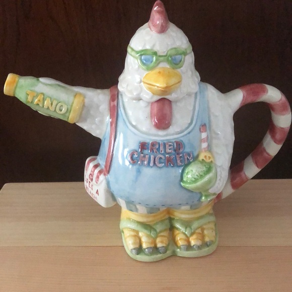 Vintage Fitz and Floyd 1993 Omnibus handpainted teapot - Picture 1 of 9